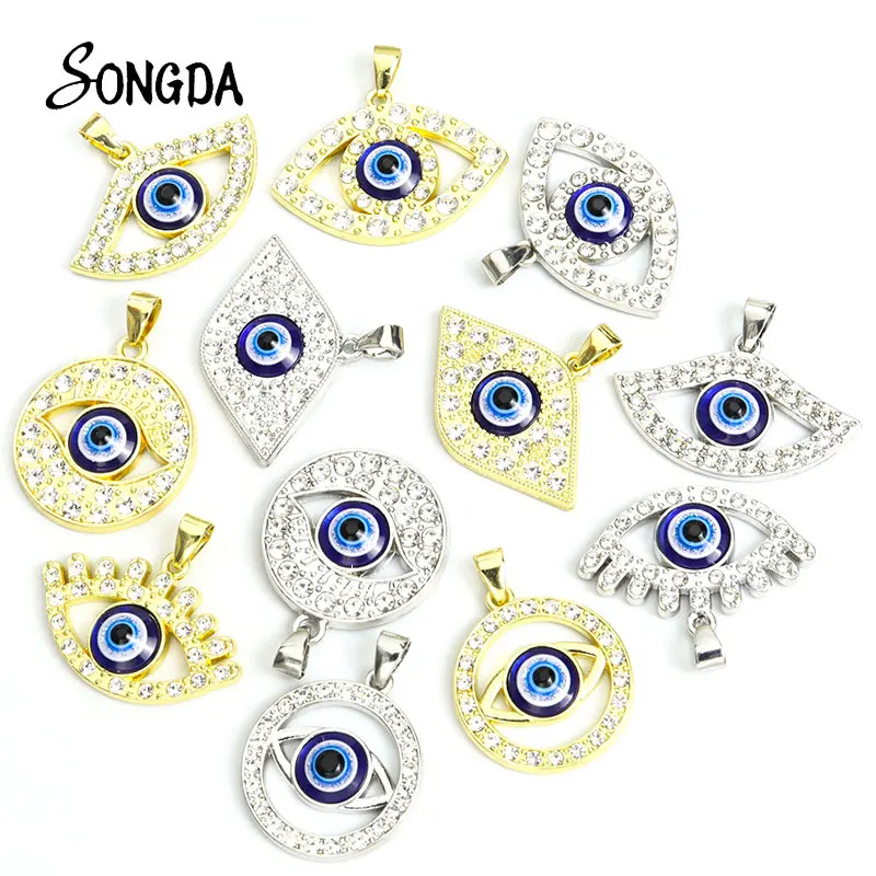2pcs Fashion Blue Turkish Evil Eye Resin Charms Crystal Rhinestone Amulet Evil Nazar Eye Charm for DIY Necklace Pendant Making
2pcs Fashion Blue Turkish Evil Eye Resin Charms Crystal Rhinestone Amulet Evil Nazar Eye Charm for DIY Necklace Pendant Making