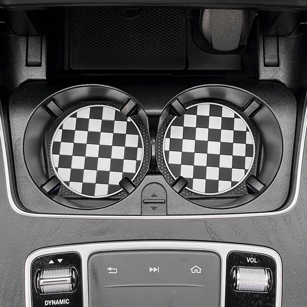 Chessboard Car Coasters for Cup Holders, Small 2.8 inch Rubber Drink Coaster for Women Men, Black Set of 2 Pack
Chessboard Car Coasters for Cup Holders, Small 2.8 inch Rubber Drink Coaster for Women Men, Black Set of 2 Pack