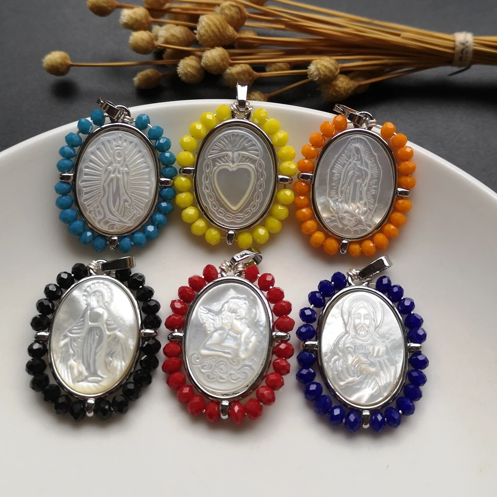 10pcs/lot 23x29mm Natural Sacred Heart Mother of Pearl Shell Pendant Jesus Angel Grace Guadalupe Mother Pearl Charms
10pcs/lot 23x29mm Natural Sacred Heart Mother of Pearl Shell Pendant Jesus Angel Grace Guadalupe Mother Pearl Charms