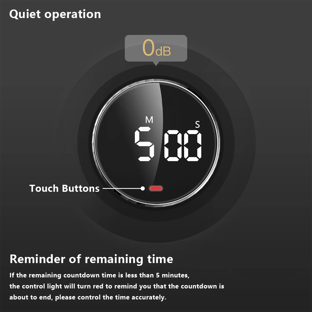 

Цифровой таймер для приготовления пищи выпечки секундомер HD LED 99 минут 59 секунд на батарейках медитация обратный отсчет будильник