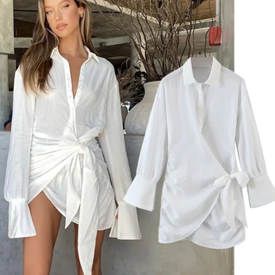 Withered 2023 Ins Fashion Blogger High Street Vintage Bandage Bow Sexy Long Shirt Dress Summer Linen Casual White Dress
Withered 2023 Ins Fashion Blogger High Street Vintage Bandage Bow Sexy Long Shirt Dress Summer Linen Casual White Dress