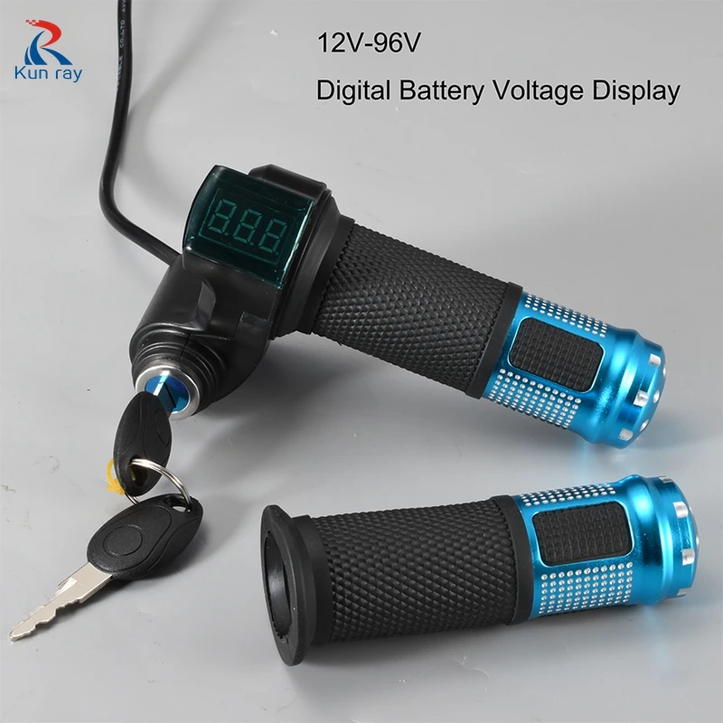 12V-96V Ebike Twist Throttle with LCD Display Indicator For Electric Bike Throttle with Handle Gas Handle Throttle Lock Key
12V-96V Ebike Twist Throttle with LCD Display Indicator For Electric Bike Throttle with Handle Gas Handle Throttle Lock Key
