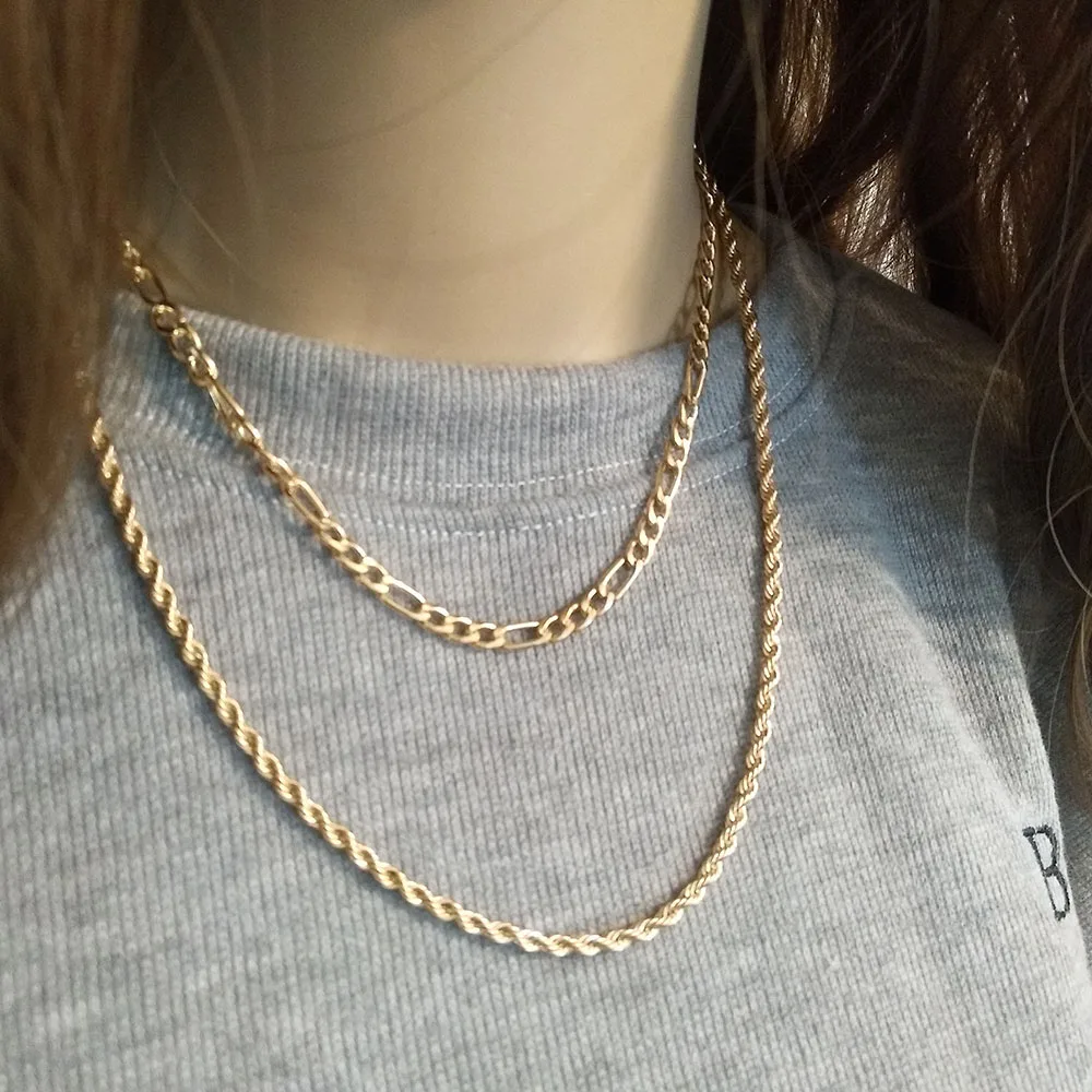Designer original 3mm twist chain double layer necklace bohemian style 2021 ladies fashion jewelry factory direct sales
Designer original 3mm twist chain double layer necklace bohemian style 2021 ladies fashion jewelry factory direct sales