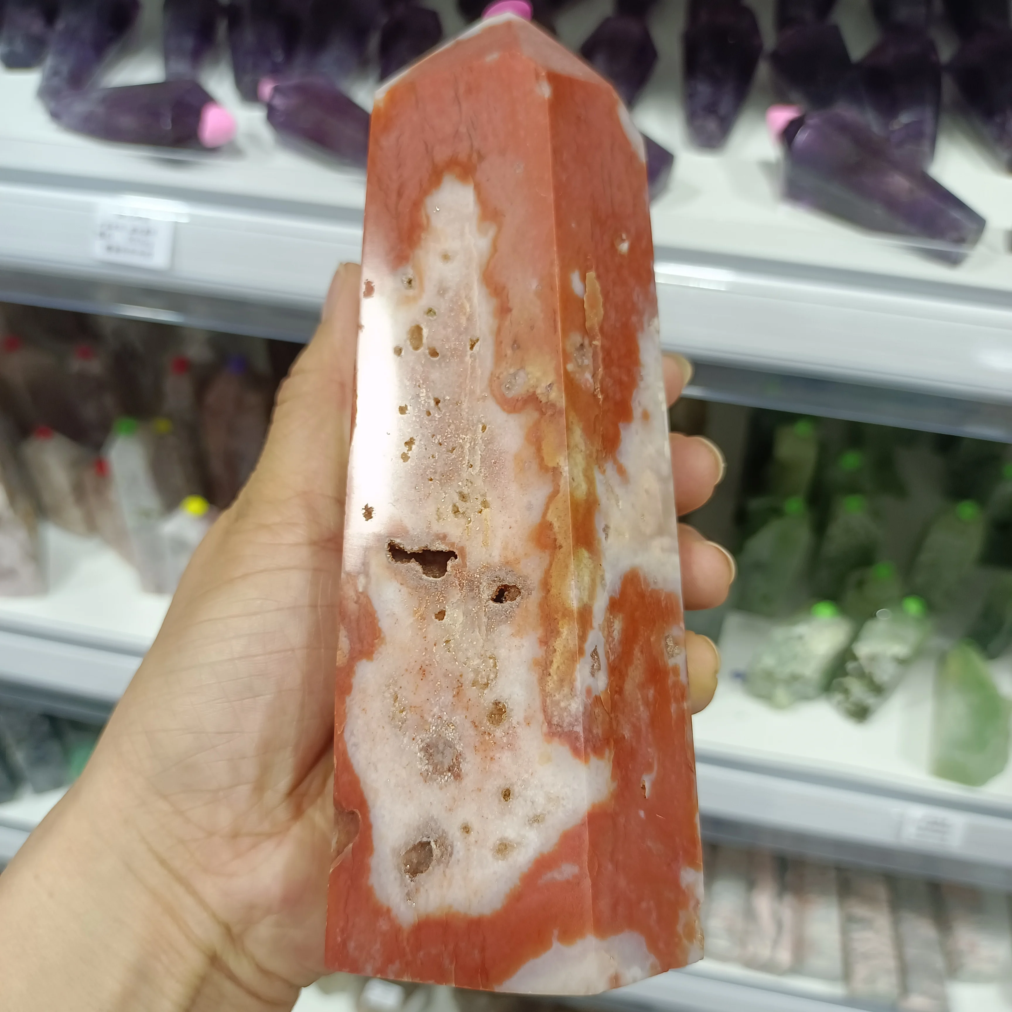 Натуральный Красный Цветок сакуры, агатовый камень, колонна, Хрустальная энергетическая руда, украшение для дома и офиса, подарки для рукод...
Натуральный Красный Цветок сакуры, агатовый камень, колонна, Хрустальная энергетическая руда, украшение для дома и офиса, подарки для рукод...