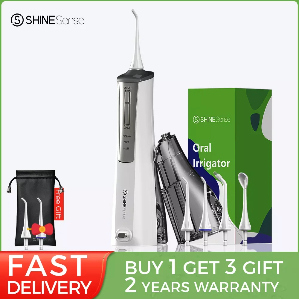 ShineSense SIO200 Water Flosser Protable Oral Irrigator Dental Floss Jet for Teeth Cleaner Whitening Pick with USB Rechargeable
ShineSense SIO200 Water Flosser Protable Oral Irrigator Dental Floss Jet for Teeth Cleaner Whitening Pick with USB Rechargeable