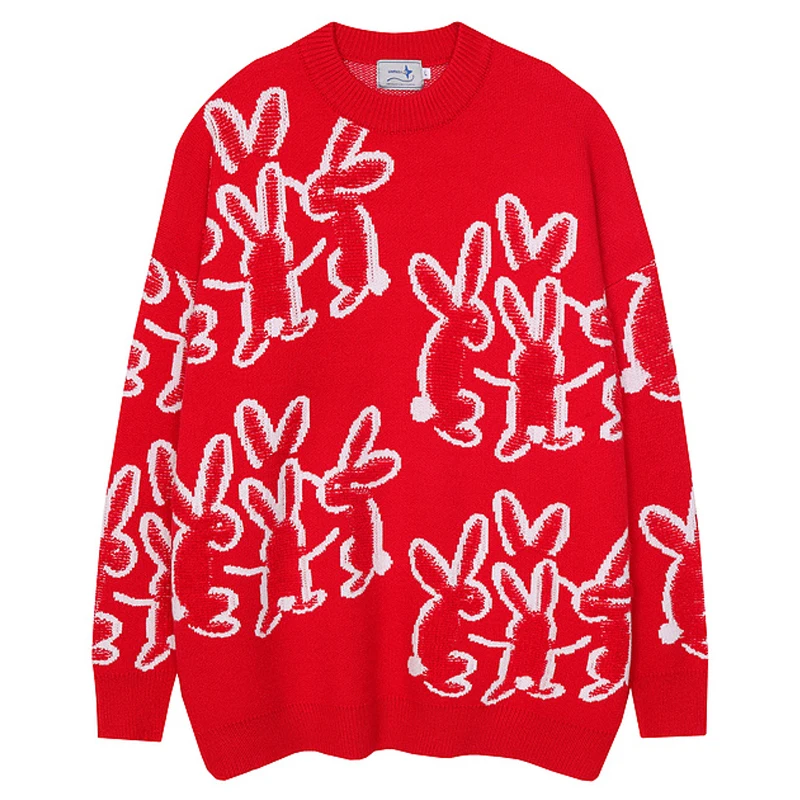 2022 AW Vintage Oversized Couple Knitted Sweaters Retro Loose Pullover Jacquard Tops Mens Harajuku Animals Knitting Sweater
2022 AW Vintage Oversized Couple Knitted Sweaters Retro Loose Pullover Jacquard Tops Mens Harajuku Animals Knitting Sweater
