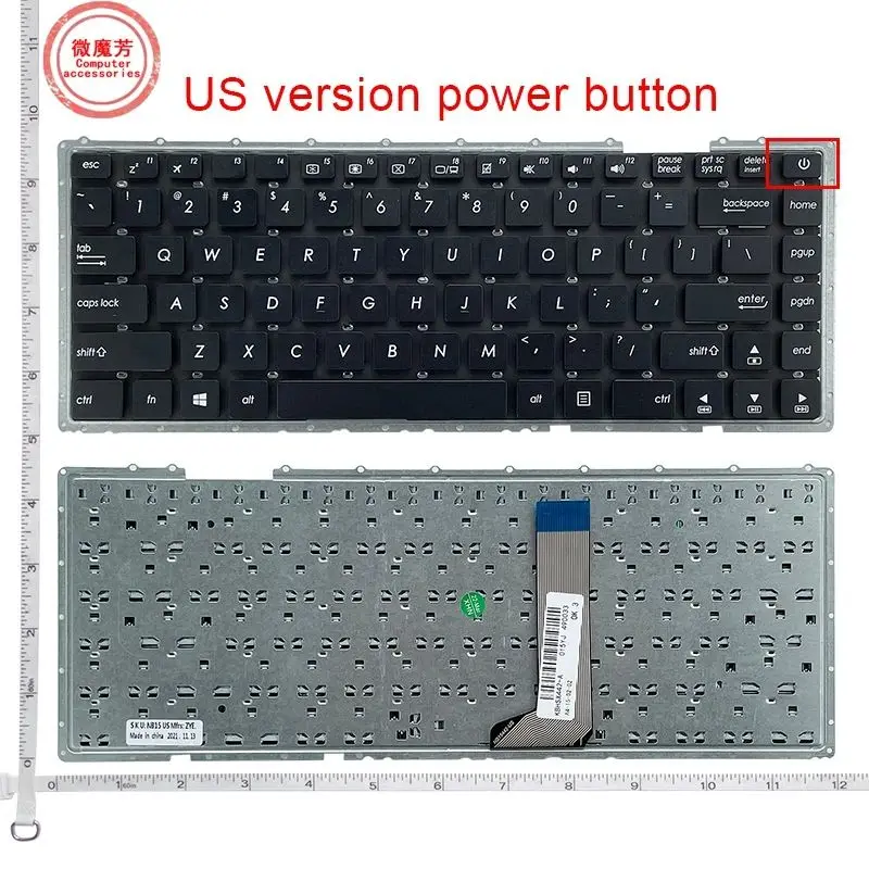 Клавиатура для ноутбука Asus X442 X442U X442UA-GA100R X442UR A480U F442U R419U черная английская без