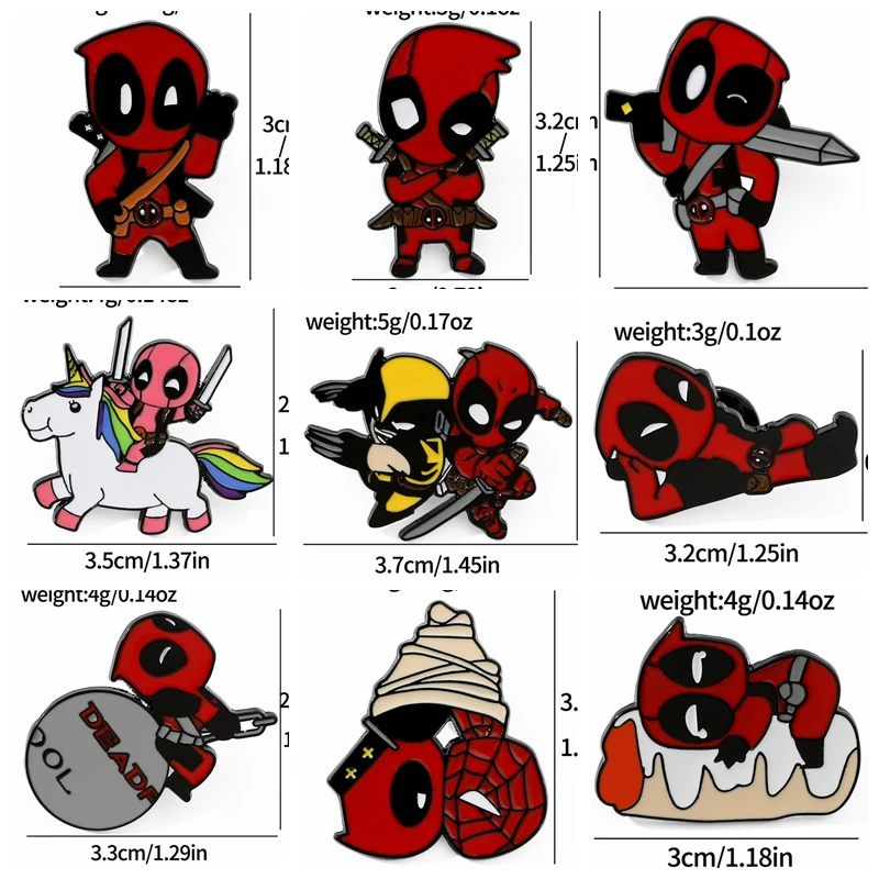 Брошь Дэдпул Росомаха Человек-паук MINISO
Брошь Дэдпул Росомаха Человек-паук MINISO