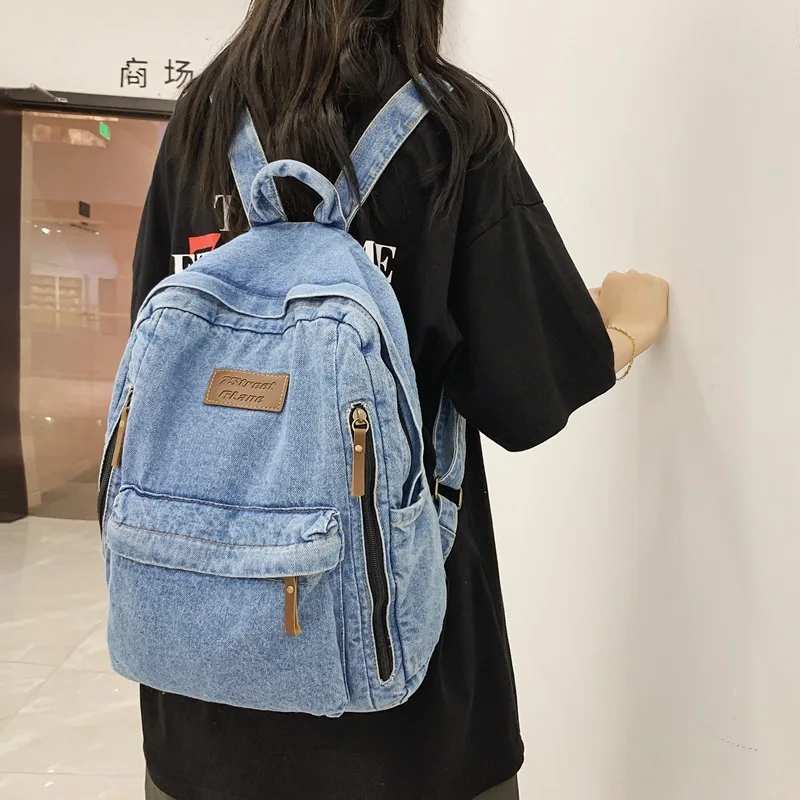 

Женский рюкзак, ковбойская тканевая сумка, рюкзак, Корейская версия наплечной сумки, женская сумка для колледжа, рюкзак