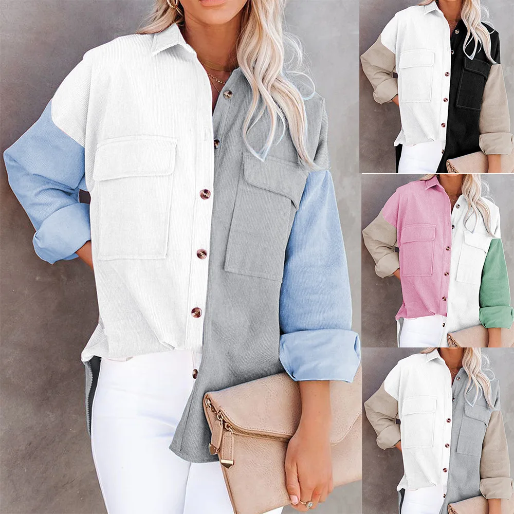 Fashion Patchwork Irregular Loose Shirts Women Button Up Long Sleeve Blouse 2021 Fashion Ladies Chic Shirts Streetwear
Fashion Patchwork Irregular Loose Shirts Women Button Up Long Sleeve Blouse 2021 Fashion Ladies Chic Shirts Streetwear