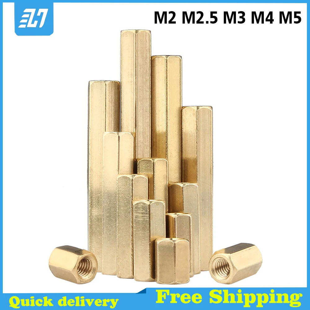 

Brass Hex Standoff Female To Female Hexagonal PCB Motherboard Stud Spacer Hollow Pillars Bolt Screw NutM2 M2.5 M3 M4 M5