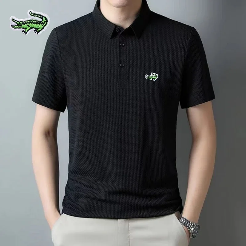 Men's Embroidery Brand Ice Cool Knitted Polo Shirt Spring/Summer Korean Version High End Fashion Casual Fit Short Sleeve T-shirt
Men's Embroidery Brand Ice Cool Knitted Polo Shirt Spring/Summer Korean Version High End Fashion Casual Fit Short Sleeve T-shirt