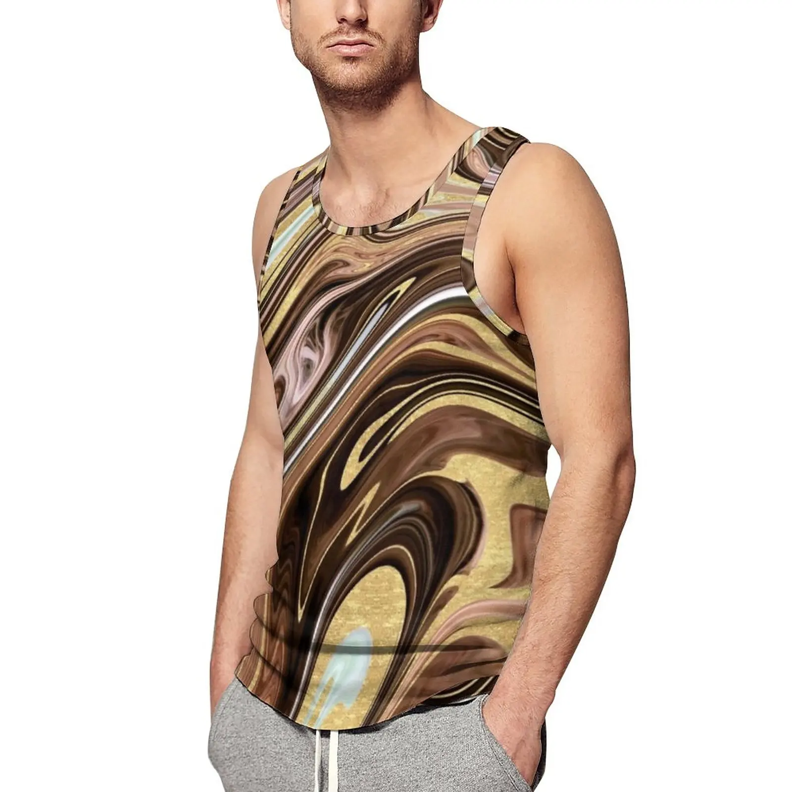 Colorful Liquid Summer Tank Top Marble Ink Swirls Workout Tops Males Printed Muscle Sleeveless Vests Big Size
Colorful Liquid Summer Tank Top Marble Ink Swirls Workout Tops Males Printed Muscle Sleeveless Vests Big Size
