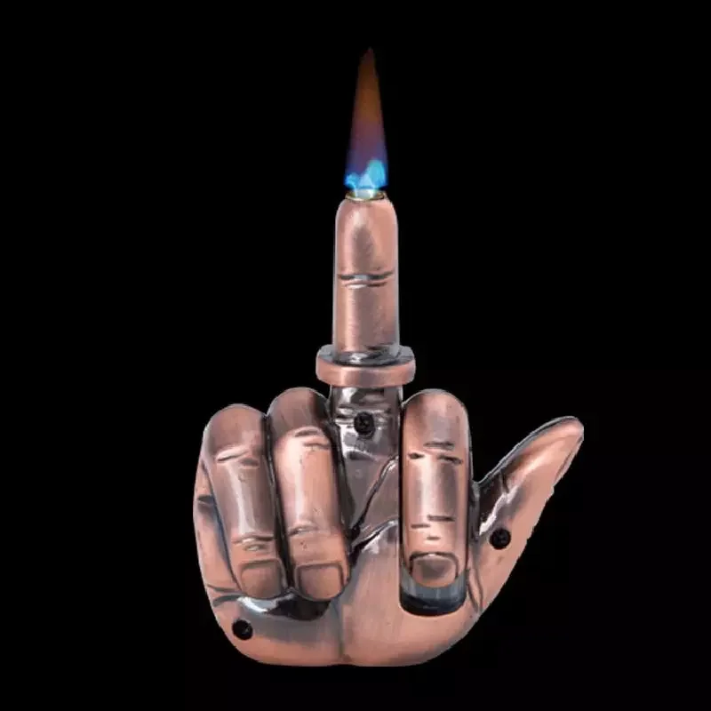 Creative Gas Middle Finger Jet Lighter Metal Torch Flint Lighter Refillable Butane Grinding Wheel Lighter Gadgets For Men NO GAS
Creative Gas Middle Finger Jet Lighter Metal Torch Flint Lighter Refillable Butane Grinding Wheel Lighter Gadgets For Men NO GAS