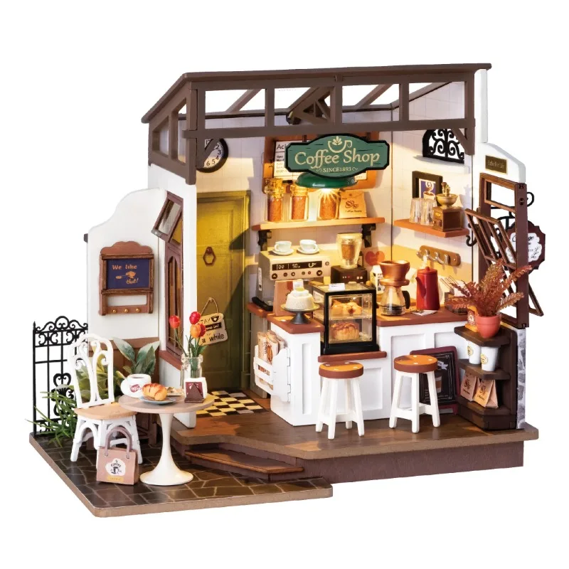 

Миниатюрный домик No.17 для детей и взрослых, кукольный 3d-домик «сделай сам», деревянная сборка, строительные игрушки, украшение для дома, Изысканная модель