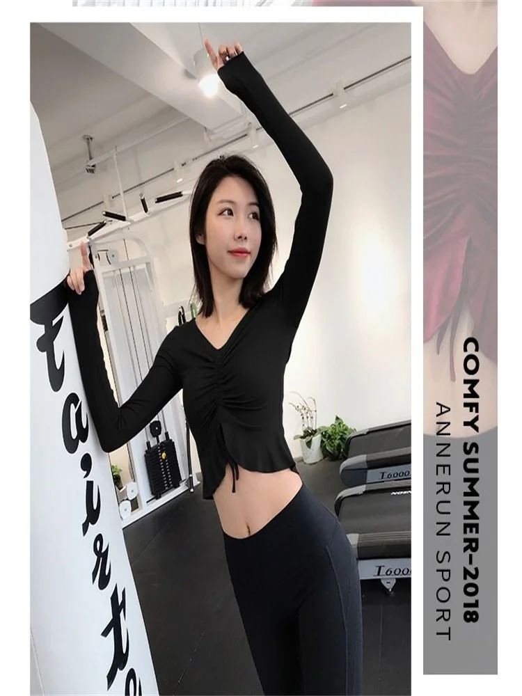 Yoga Shirt Fitness Wear Female Yoga T-shirt Navel Sports Crop Top Tight-fitting Slimming Net Red Training Yoga Clothes for Women
Yoga Shirt Fitness Wear Female Yoga T-shirt Navel Sports Crop Top Tight-fitting Slimming Net Red Training Yoga Clothes for Women
