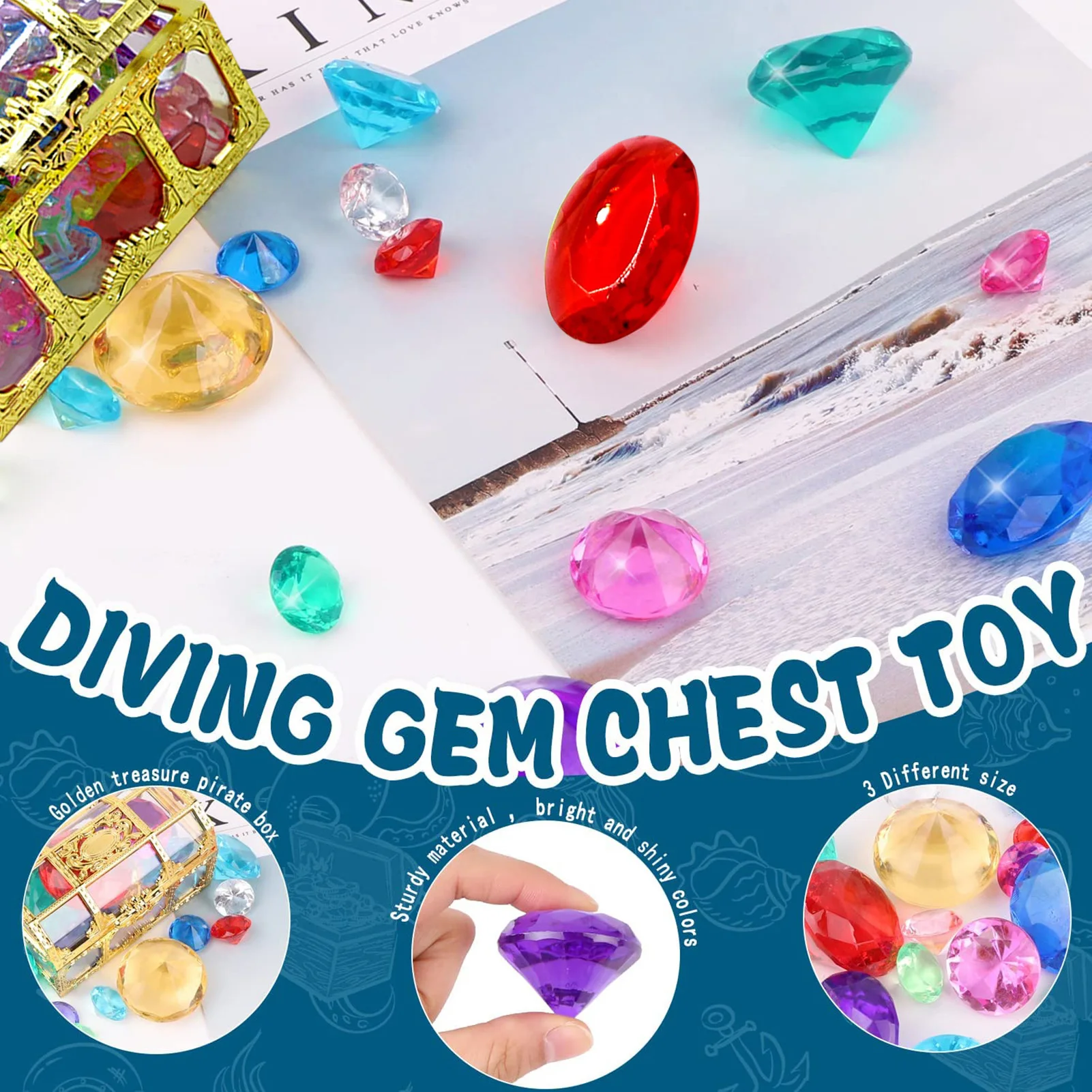 Бассейн для дайвинга ToysVivid, яркий бокс для сокровищ, плавательный бассейн, грузила, Пиратская грудь с цветными бриллиантами, морские охотнич...
Бассейн для дайвинга ToysVivid, яркий бокс для сокровищ, плавательный бассейн, грузила, Пиратская грудь с цветными бриллиантами, морские охотнич...