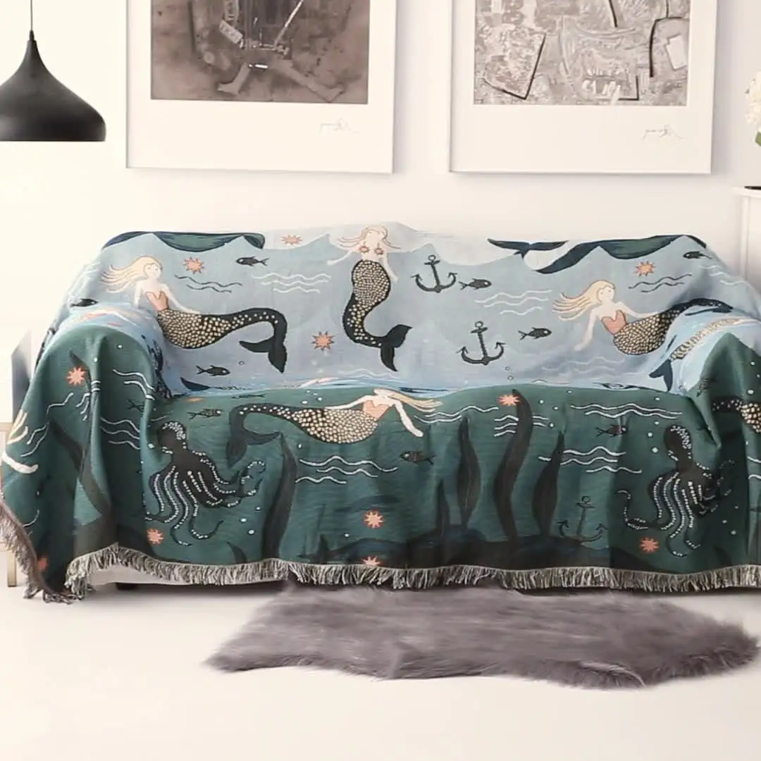 Mermaid Throw Blanket Sofa Decorative Slipcover on The Sofa Beds Plane Travel Plaid Knitted Sofa Cushion Mermaid Sofa Towel
Mermaid Throw Blanket Sofa Decorative Slipcover on The Sofa Beds Plane Travel Plaid Knitted Sofa Cushion Mermaid Sofa Towel