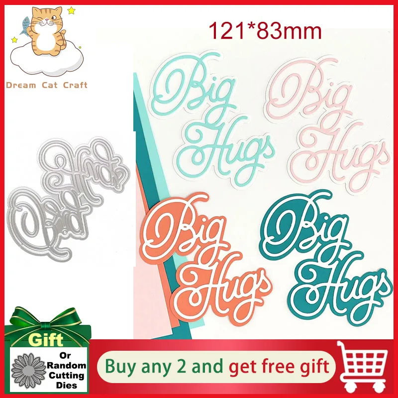 Big Hugs Die Metal Cutting Dies for Scrapbooking Handmade Mold Cut Stencil New 2022 DIY Card Make Mould Model Craft Decoration
Big Hugs Die Metal Cutting Dies for Scrapbooking Handmade Mold Cut Stencil New 2022 DIY Card Make Mould Model Craft Decoration