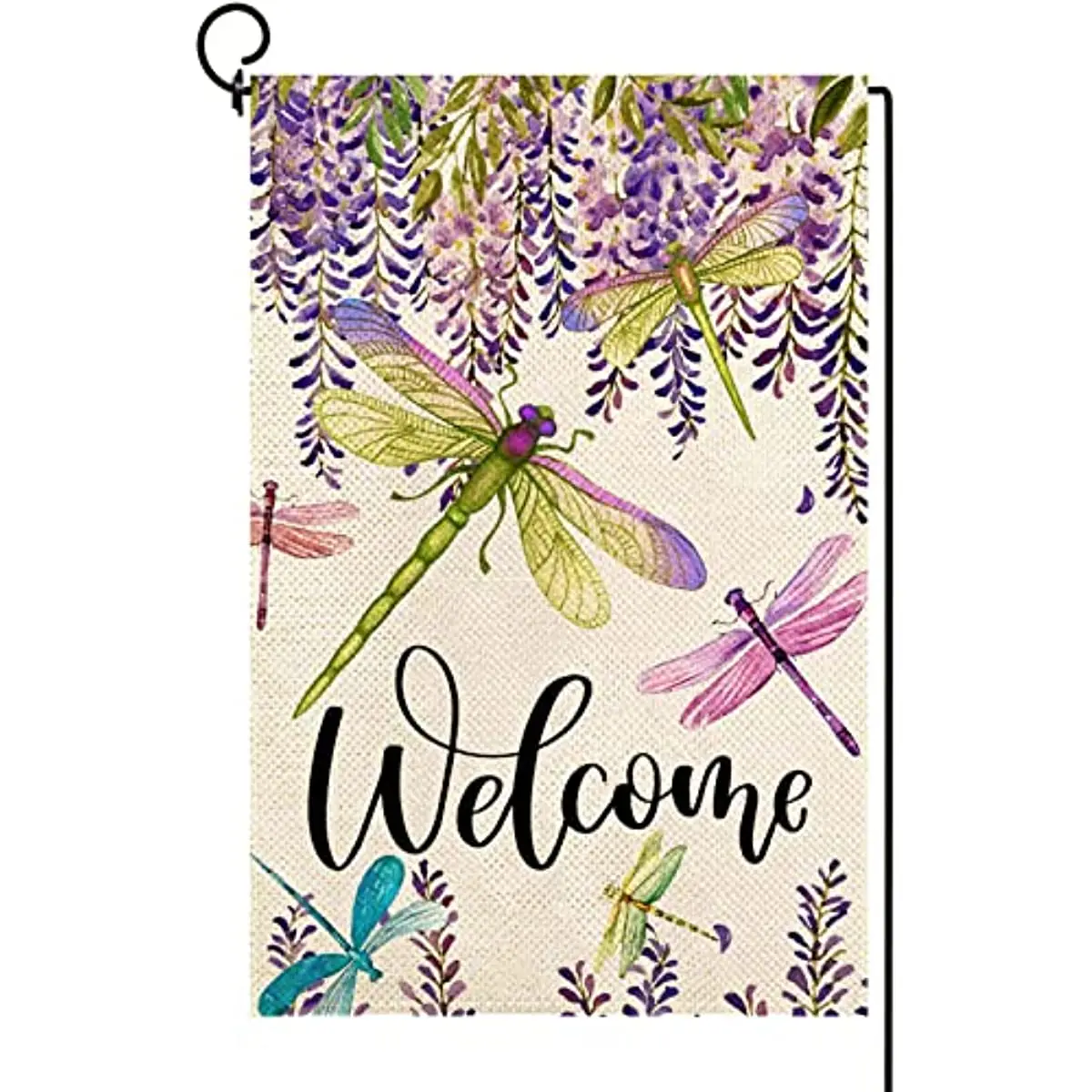 Spring Summer Flower Garden Flag Wisteria Dragonfly Floral Welcome Small Yard Flag Burlap Double Sided Vertical Seasonal
Spring Summer Flower Garden Flag Wisteria Dragonfly Floral Welcome Small Yard Flag Burlap Double Sided Vertical Seasonal