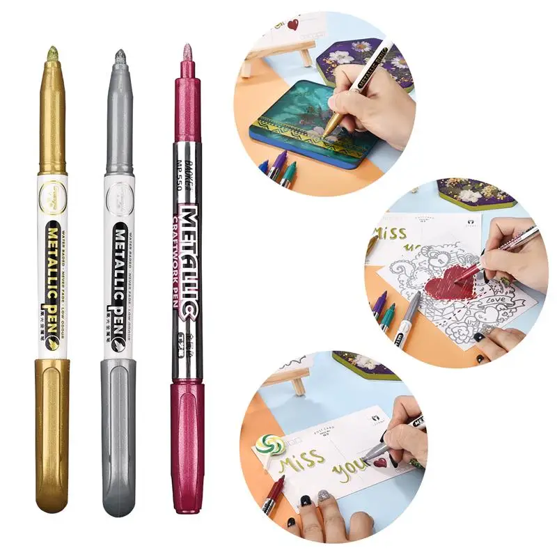 Metallic Marker Pens Silver Gold Resin Paint Pen Waterproof For DIY Art Craft Marker Paint Marker Epoxy Resin Accessories Tools
Metallic Marker Pens Silver Gold Resin Paint Pen Waterproof For DIY Art Craft Marker Paint Marker Epoxy Resin Accessories Tools
