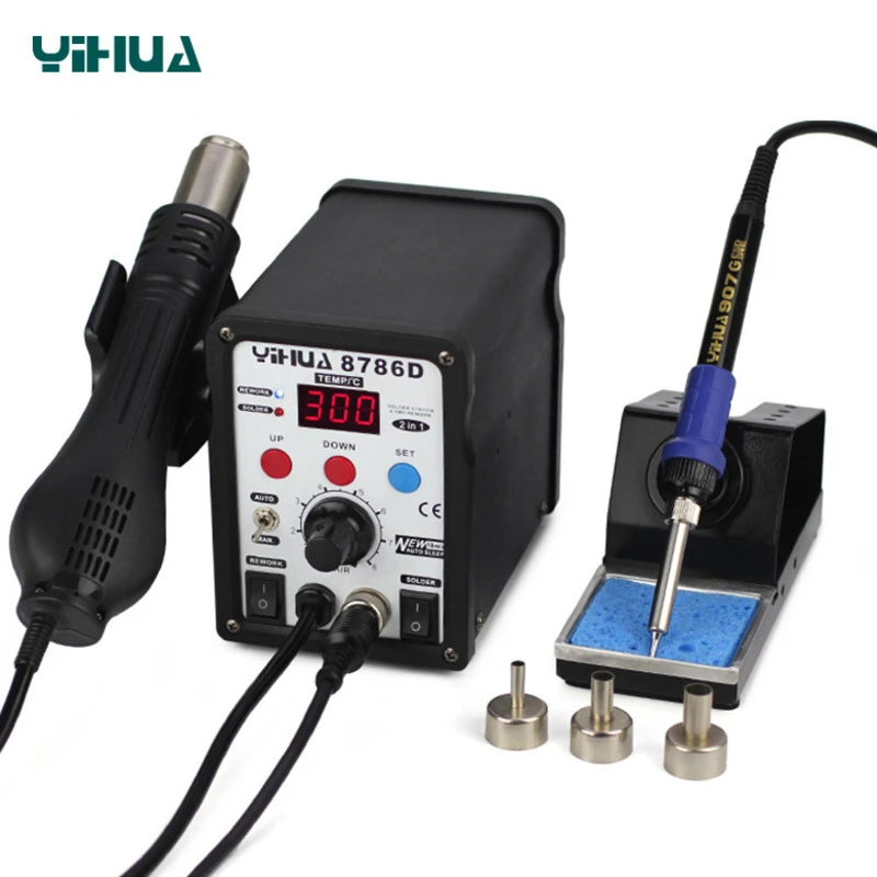 Yihua 8786D Soldering Station Adjustable Constant Temperature Soldering Station 2-in-1 Temperature Model Switch Soldering Iron
Yihua 8786D Soldering Station Adjustable Constant Temperature Soldering Station 2-in-1 Temperature Model Switch Soldering Iron