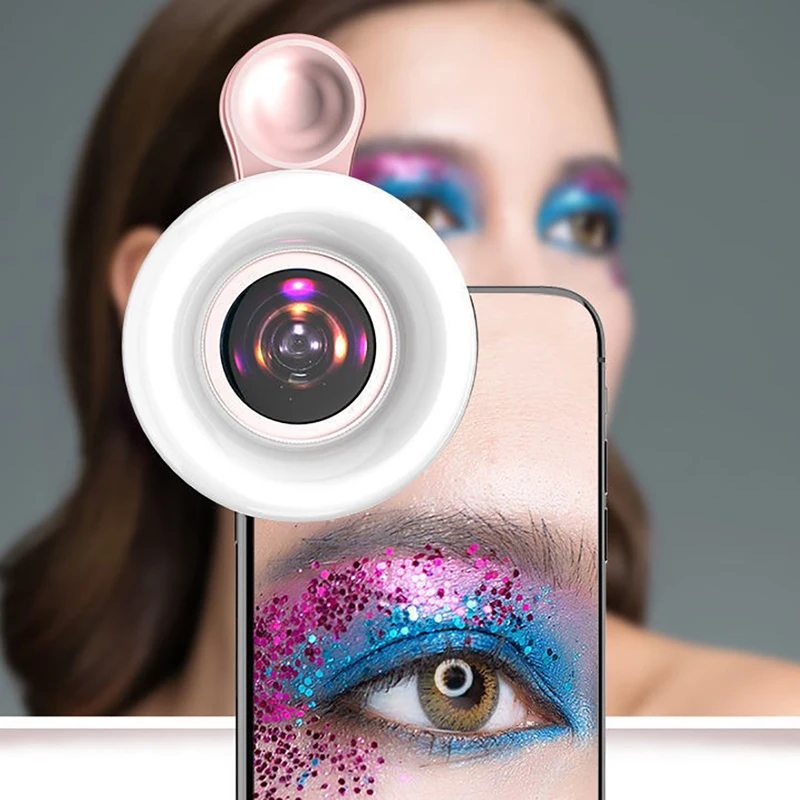 New Mobile phone fill light 15X macro lens Portable Selfie LED Ring Flash Light Phone Selfie Lamp Universal Ring Clip Light
New Mobile phone fill light 15X macro lens Portable Selfie LED Ring Flash Light Phone Selfie Lamp Universal Ring Clip Light