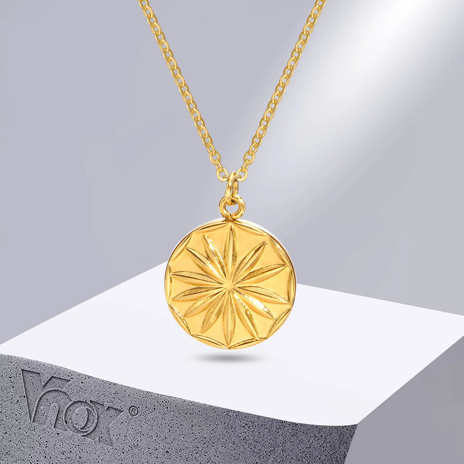 Vnox Nifty Sunburst Necklaces for Women Gifts, Gold Color Stainless Steel Butterfly Coin Pendant Collar Jewelry
Vnox Nifty Sunburst Necklaces for Women Gifts, Gold Color Stainless Steel Butterfly Coin Pendant Collar Jewelry