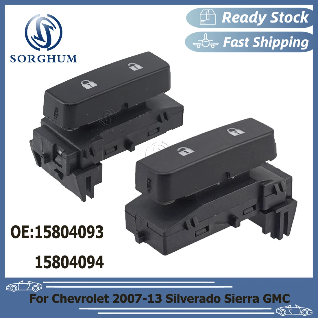 SORGHUM Front Right And Left Door Lock Switch For GMC For Chevrolet Silverado Sierra 2007 2008 2009 2010 -2013 15804094 15804093
SORGHUM Front Right And Left Door Lock Switch For GMC For Chevrolet Silverado Sierra 2007 2008 2009 2010 -2013 15804094 15804093