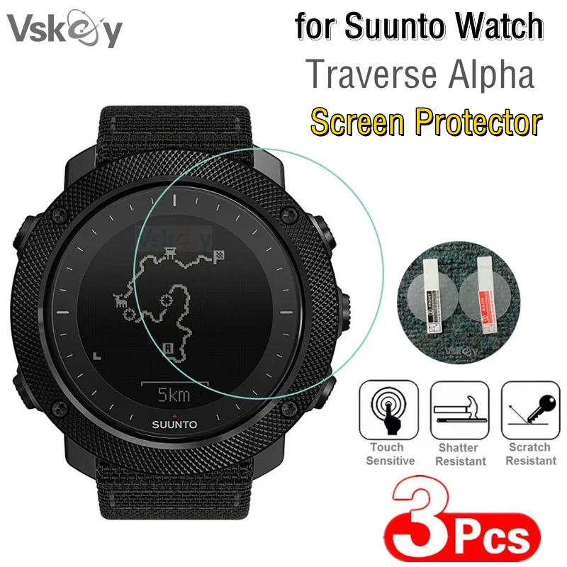 VSKEY 3 шт. Защитная пленка для экрана смарт-часов Suunto подачи Альфа круглая