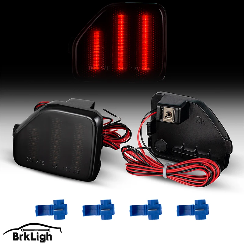 2Pcs Smoked & Red Lens LED Rear Bumper Reflector Tail Light for 2018-up Jeep Wrangler JL
2Pcs Smoked & Red Lens LED Rear Bumper Reflector Tail Light for 2018-up Jeep Wrangler JL