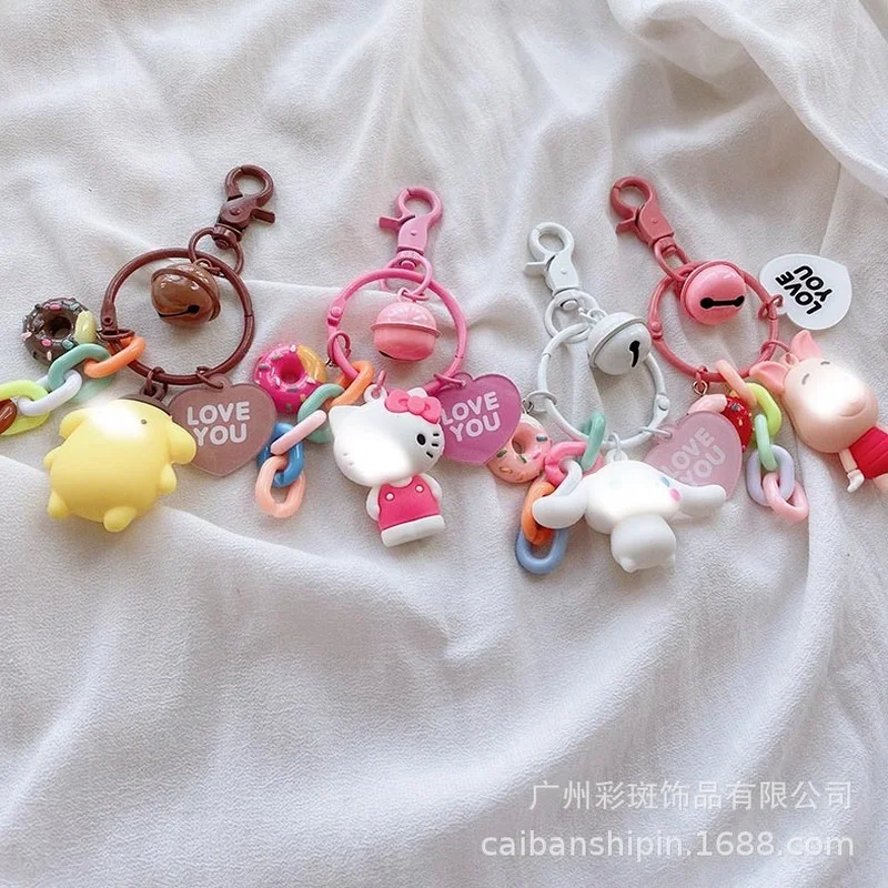 Kawaii Sanrioed аниме мультфильм серия Cinnamoroll mymelody Kuromi милая Мода Девочка Сердце резиновый брелок школьная сумка Украшение
Kawaii Sanrioed аниме мультфильм серия Cinnamoroll mymelody Kuromi милая Мода Девочка Сердце резиновый брелок школьная сумка Украшение