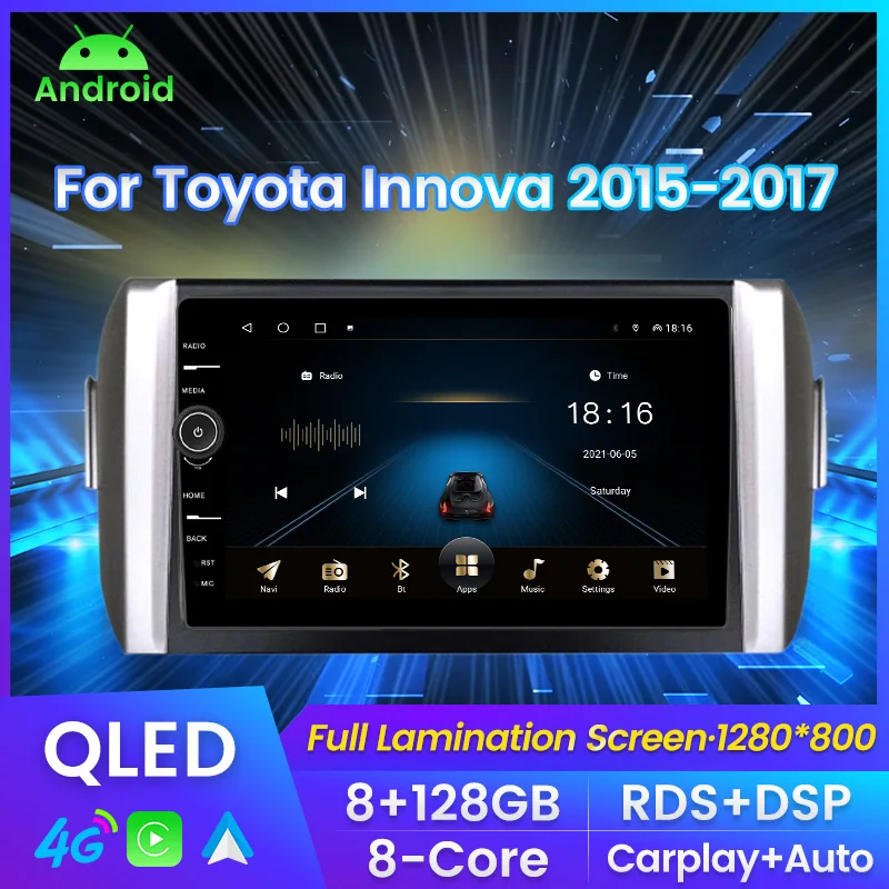 Радио 2 din Android для Toyota Innova 2015-2017 мультимедийный плеер GPS навигация 9 дюймов QLED экран Carplay + Авто WIFI 4G LTE RDS
Радио 2 din Android для Toyota Innova 2015-2017 мультимедийный плеер GPS навигация 9 дюймов QLED экран Carplay + Авто WIFI 4G LTE RDS