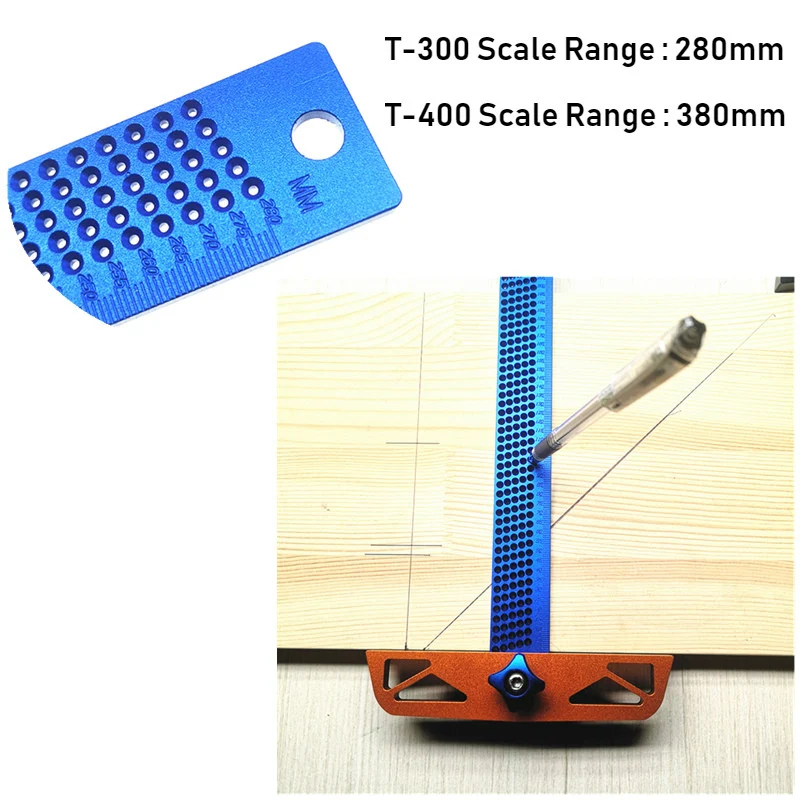 Woodworking Scribe Angle Ruler T300/T400 Aluminum T-type Ruler Hole Scribing Gauge Crossed Adjustable Combination Spirit Level
Woodworking Scribe Angle Ruler T300/T400 Aluminum T-type Ruler Hole Scribing Gauge Crossed Adjustable Combination Spirit Level