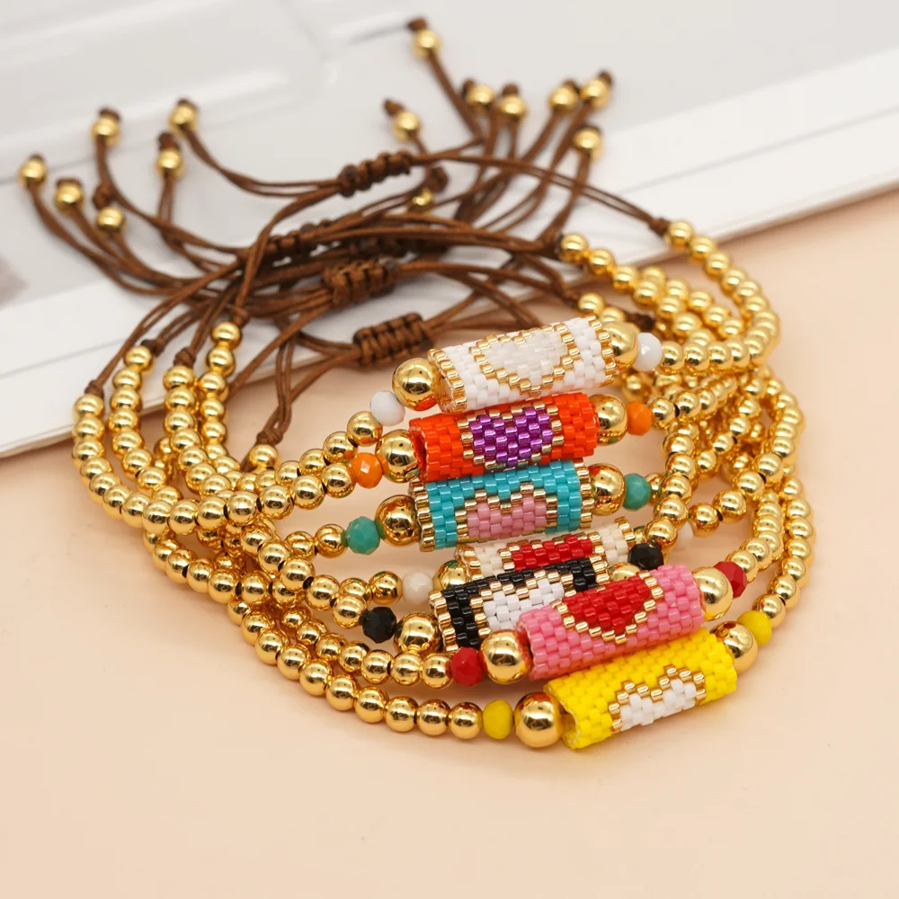 Gold Plated Ball Beaded Boho Summer Beach Surfer Bracelets Love Heart Charm Bracelets for Women Men Handmade Jewelry Gift
Gold Plated Ball Beaded Boho Summer Beach Surfer Bracelets Love Heart Charm Bracelets for Women Men Handmade Jewelry Gift