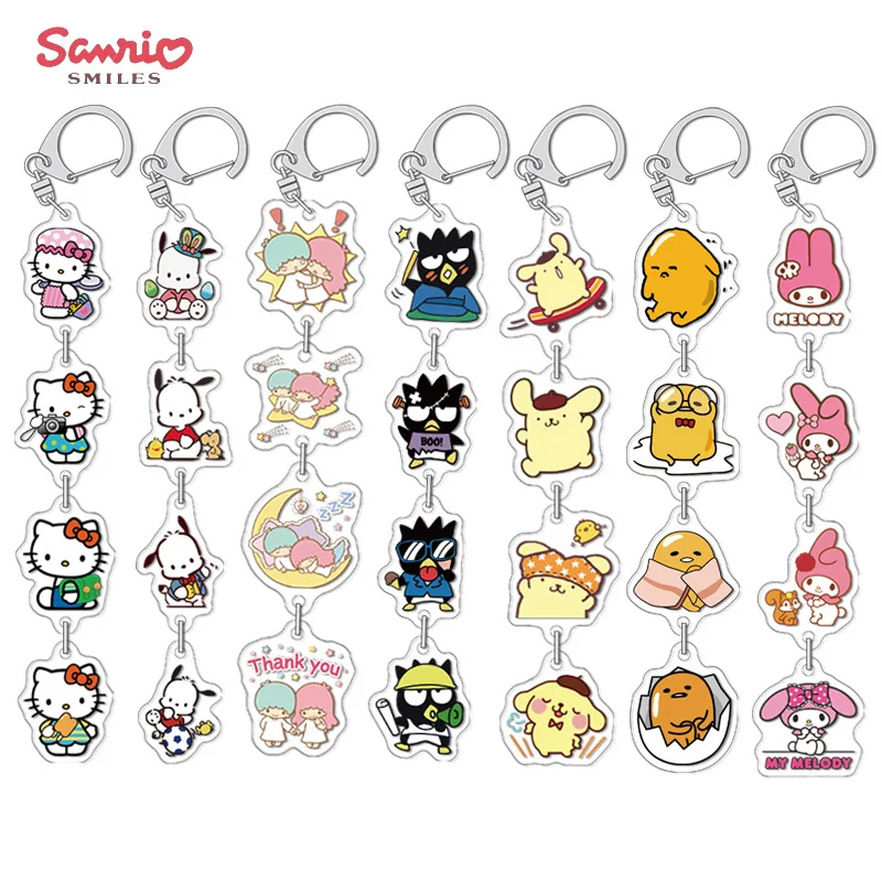 Sanrio Hello Kitty Kuromi Pachacco Acrylic Keychain Cinnamoroll Cute Cartoon Bags Pendant Key Chain Anime Accessories Gift
Sanrio Hello Kitty Kuromi Pachacco Acrylic Keychain Cinnamoroll Cute Cartoon Bags Pendant Key Chain Anime Accessories Gift