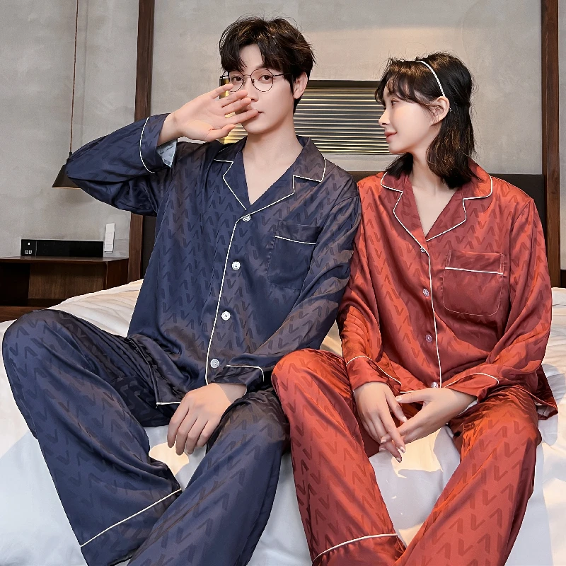 SLANNA Pajamas Silk Satin Pajamas Couple Sets Long Button Pajamas Set Pajamas Women's Men's Loungewear Plus Size Pajama Sets
SLANNA Pajamas Silk Satin Pajamas Couple Sets Long Button Pajamas Set Pajamas Women's Men's Loungewear Plus Size Pajama Sets