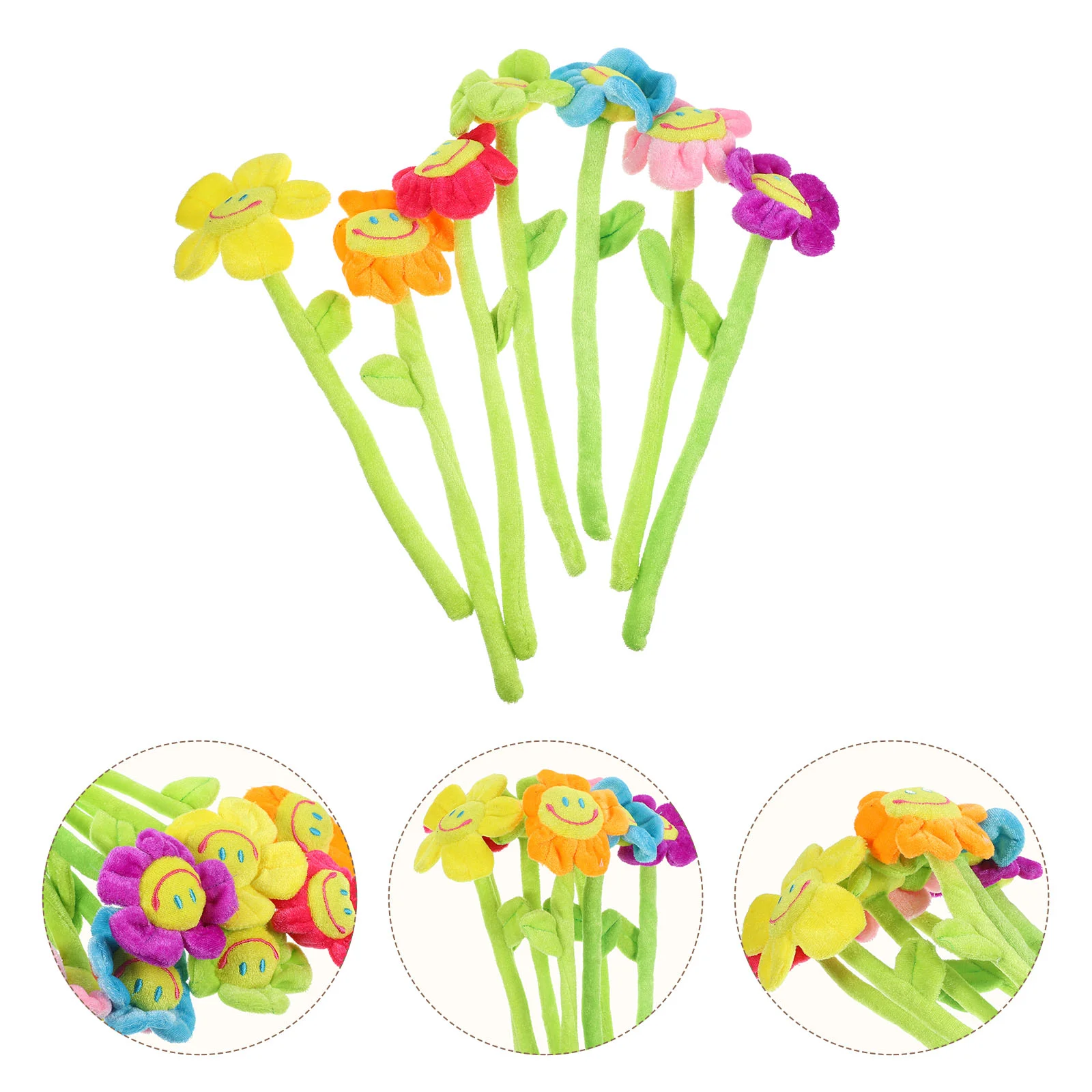 7 Pcs Plush Bouquet Simulated Sunflower Bendable Stem Daisy Party Decor Artificial Decoration Rose
7 Pcs Plush Bouquet Simulated Sunflower Bendable Stem Daisy Party Decor Artificial Decoration Rose