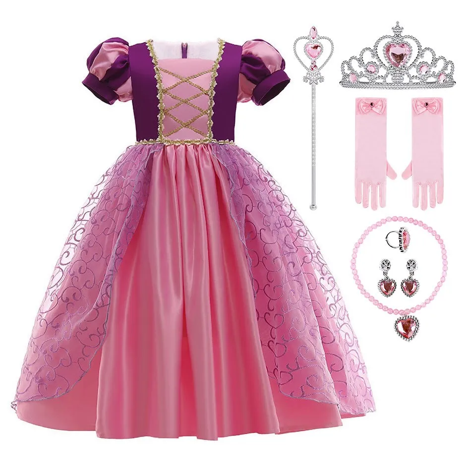 Детский карнавальный костюм принцессы с длинными волосами для маленькой девочки, костюм с короткими рукавами для косплея, платье принцессы...
Детский карнавальный костюм принцессы с длинными волосами для маленькой девочки, костюм с короткими рукавами для косплея, платье принцессы...