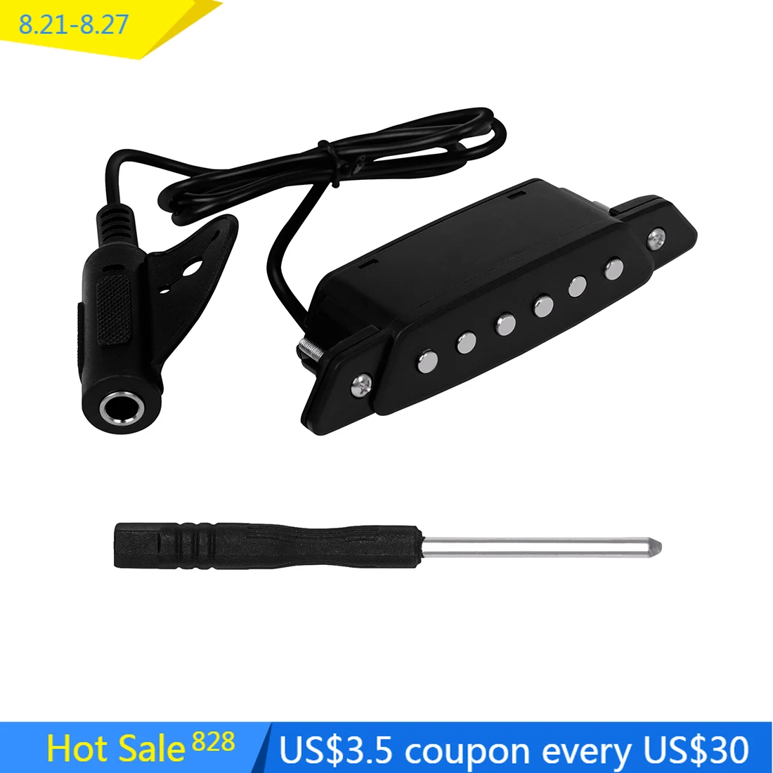 Acoustic Guitar Sound Hole Pickup Magnetic Transducer Classical Folk Guitar Pickup With 8M Cable Guitar Parts & Accessories
Acoustic Guitar Sound Hole Pickup Magnetic Transducer Classical Folk Guitar Pickup With 8M Cable Guitar Parts & Accessories