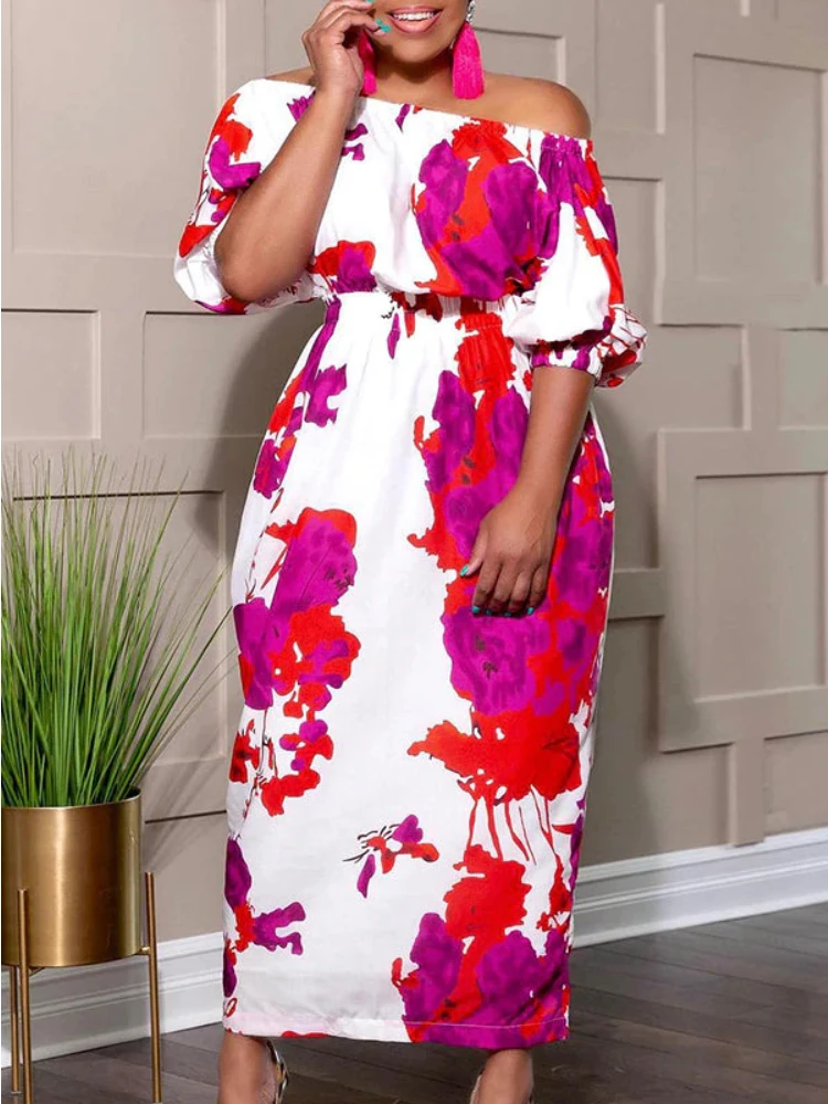 Floral Patchwork Dresses Cold Shoulder Short Lantern Sleeve High Elastic Waist Printed Women Evening Party Cocktail Gowns Outfit
Floral Patchwork Dresses Cold Shoulder Short Lantern Sleeve High Elastic Waist Printed Women Evening Party Cocktail Gowns Outfit