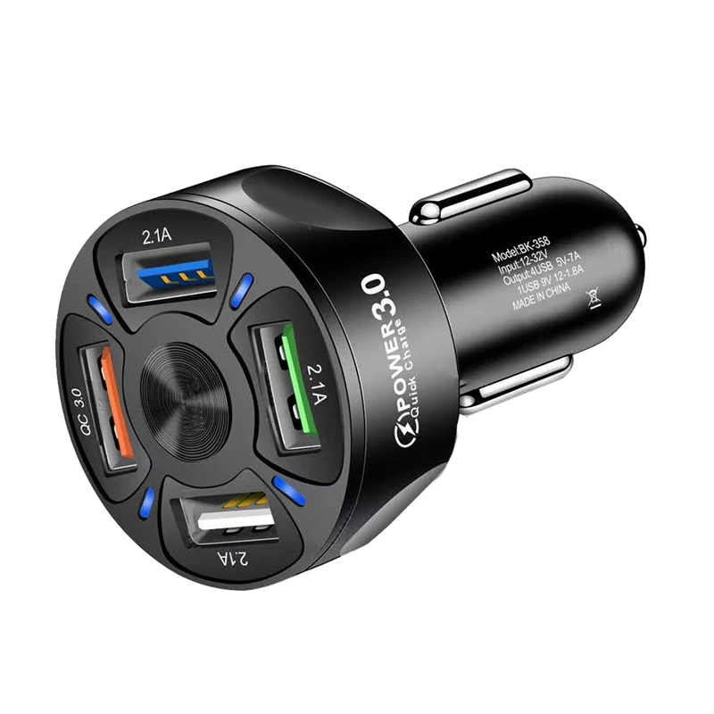 QC3.0 один для четырех USB-портов автомобильная зарядка 48 Вт Быстрая зарядка 7A мини-адаптер для Xiaomi Huawei 11 черный
QC3.0 один для четырех USB-портов автомобильная зарядка 48 Вт Быстрая зарядка 7A мини-адаптер для Xiaomi Huawei 11 черный