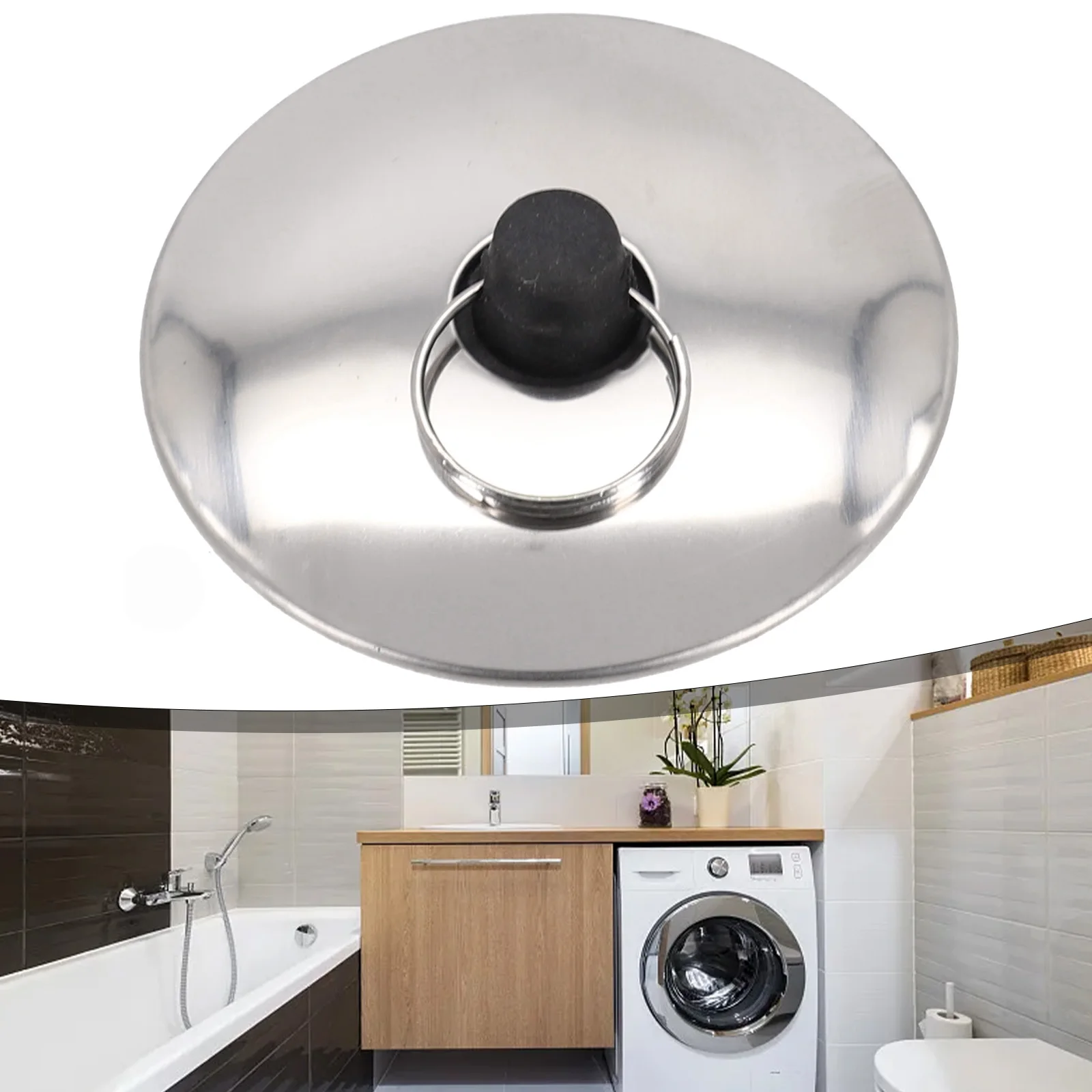 1pc 40mm Rubber Stainless Steel Sink Plug Drain Plugs Replacement With Hanging Ring Bathroom Supplies For Prevent Sink Leakage
1pc 40mm Rubber Stainless Steel Sink Plug Drain Plugs Replacement With Hanging Ring Bathroom Supplies For Prevent Sink Leakage