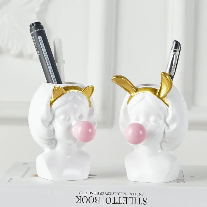 Creative Nordic Style Flower Pot Resin Vase Cute Girl Human Head Bubble Gum Decorative Modern Lovely Art Decoration Flower
Creative Nordic Style Flower Pot Resin Vase Cute Girl Human Head Bubble Gum Decorative Modern Lovely Art Decoration Flower