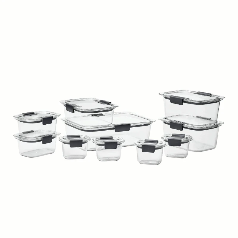 Food Storage Container, 20 Piece Variety Set, Clear Tritan Plastic Professional Home Kitchenware Cookware
Food Storage Container, 20 Piece Variety Set, Clear Tritan Plastic Professional Home Kitchenware Cookware