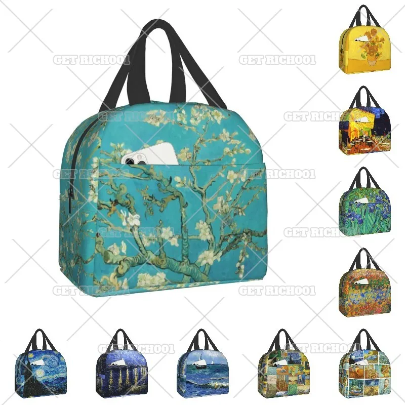 Van Gogh Almond Blossoms Lunch Box Portable Thermal Cooler Food Insulated Starry Night Oil Painting Lunch Bag for Women Kids
Van Gogh Almond Blossoms Lunch Box Portable Thermal Cooler Food Insulated Starry Night Oil Painting Lunch Bag for Women Kids