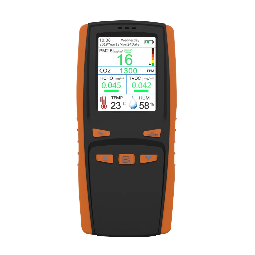 Portable Detector Gas CO2 Meter DM509 Air quality monitoring system PM2.5 dust detector
Portable Detector Gas CO2 Meter DM509 Air quality monitoring system PM2.5 dust detector