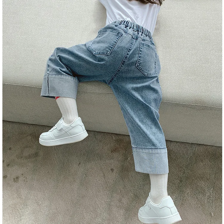 Children's Fashion Jeans Spring and Autumn Girls' Wide-Leg Pants Crawler3-8YearsOld Children's Clothing Loose Patch Casual Pants
Children's Fashion Jeans Spring and Autumn Girls' Wide-Leg Pants Crawler3-8YearsOld Children's Clothing Loose Patch Casual Pants