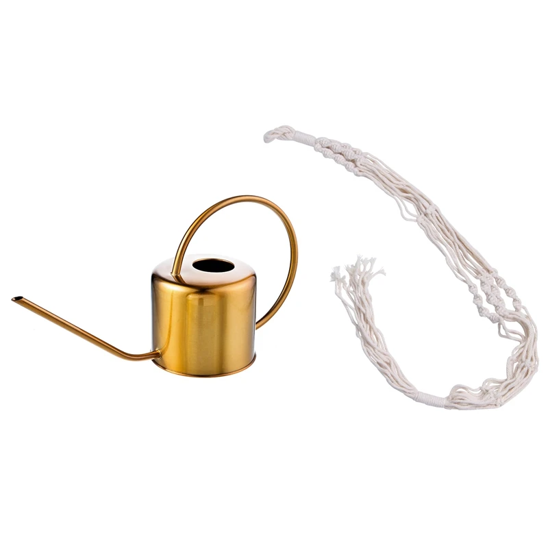 Watering Can Stainless Steel 1300Ml Small Water Bottle Easy To Use Handle With Macrame Plant Hangers Indoor
Watering Can Stainless Steel 1300Ml Small Water Bottle Easy To Use Handle With Macrame Plant Hangers Indoor