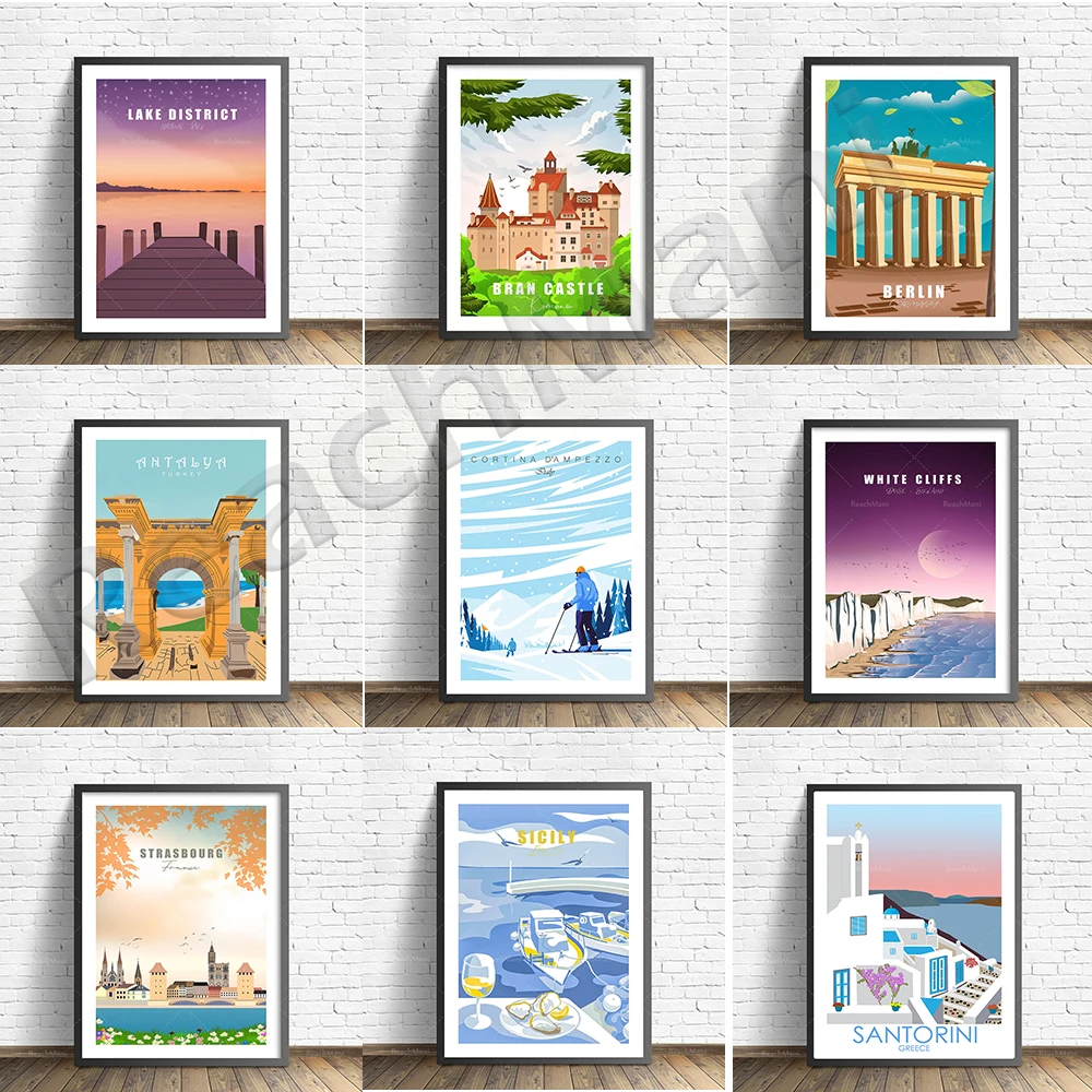 Italy Ski, Strasbourg, Bran Castle Romania, Sicily, French Riviera, UK, Antalya Turkey, Sweden, Berlin, England travel poster
Italy Ski, Strasbourg, Bran Castle Romania, Sicily, French Riviera, UK, Antalya Turkey, Sweden, Berlin, England travel poster